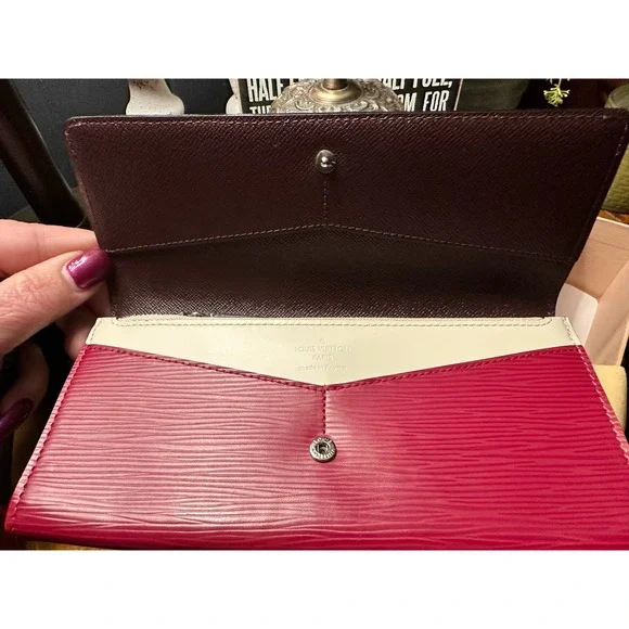 RARE Louis Vuitton EPI Electric TriColor Porte Feuille Flore Leather Wallet EUC - Picture 6 of 16